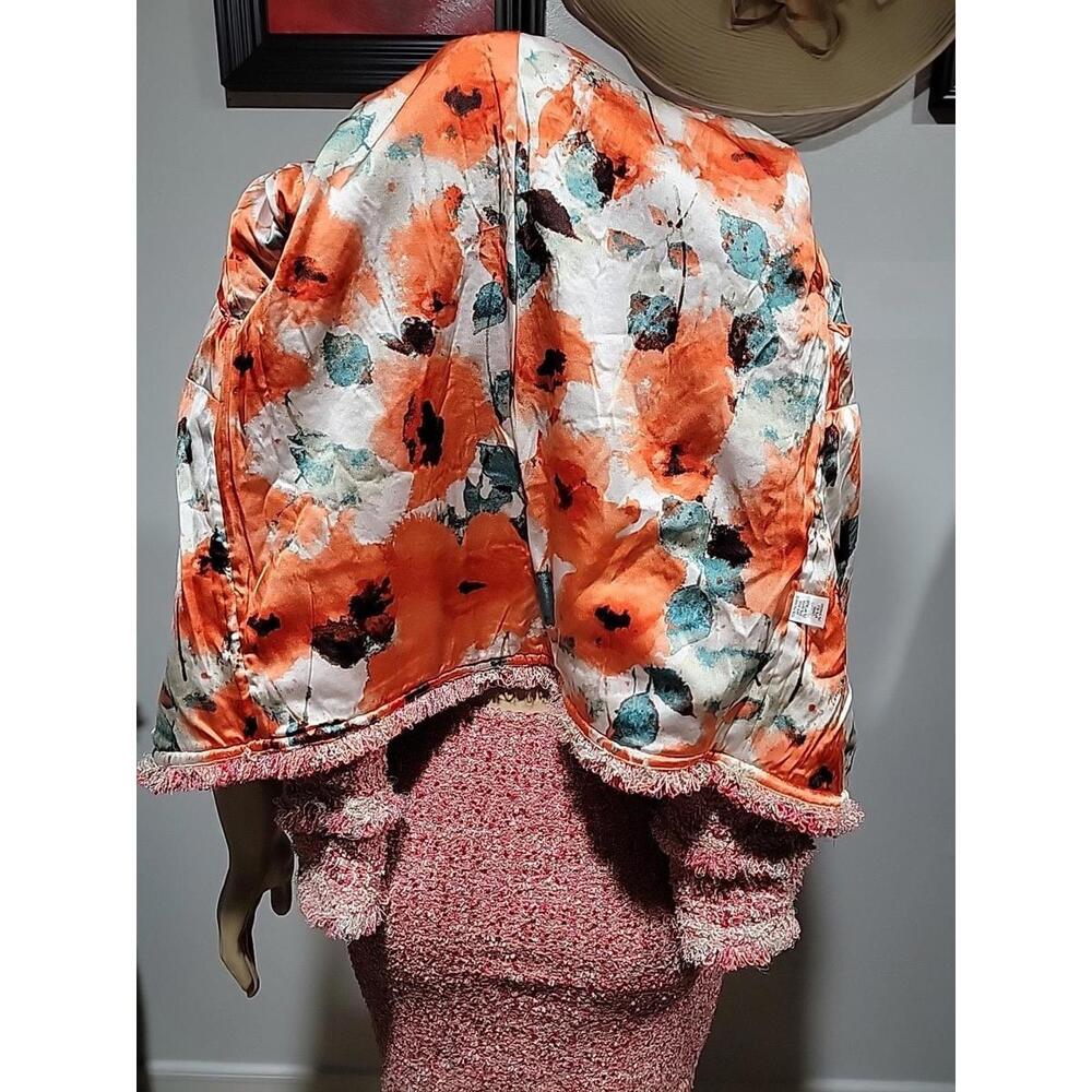 ST. JOHN COUTURE Black Label PINK Gray Eyelash Tweed Sz 4 Jacket  & Skirt #C7 - Picture 15 of 16
